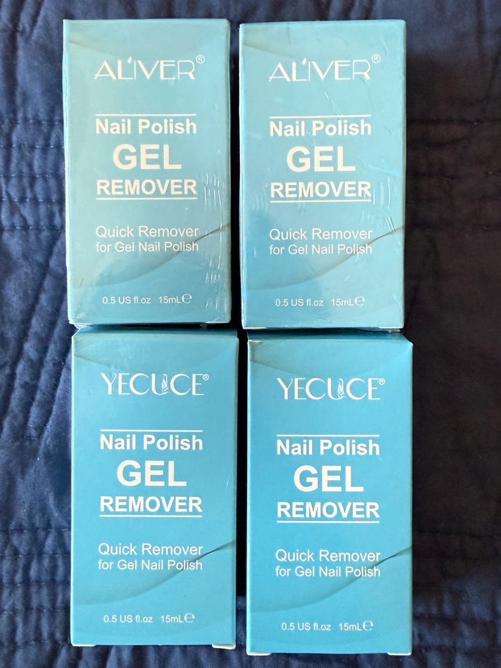 Bundle of 4 Bottles of Gel Nail Polish Remover